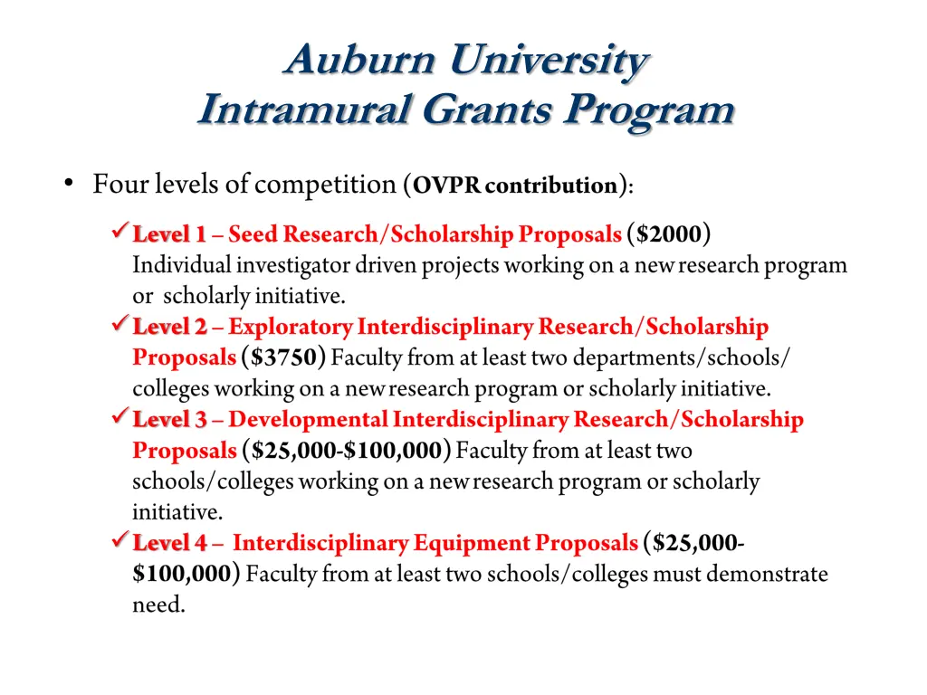 auburn university intramural grants program 1
