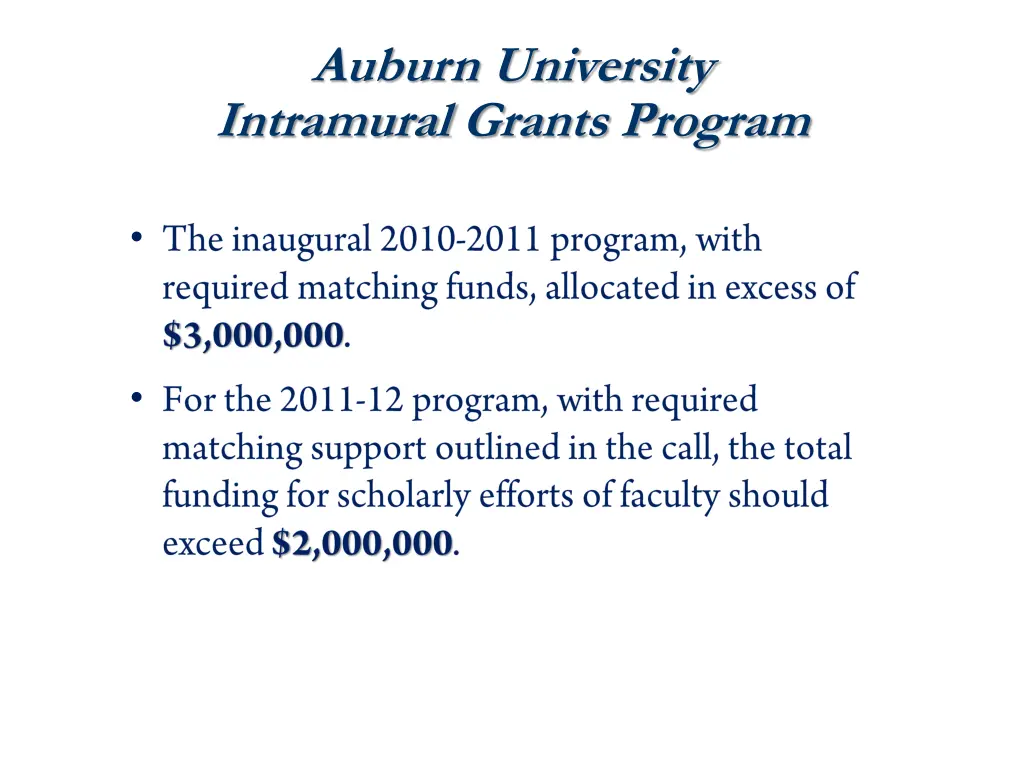 auburn university intramural grants program
