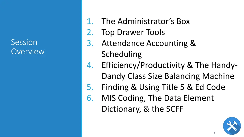 1 the administrator s box 2 top drawer tools