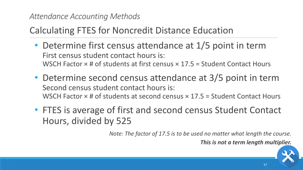 attendance accounting methods calculating ftes