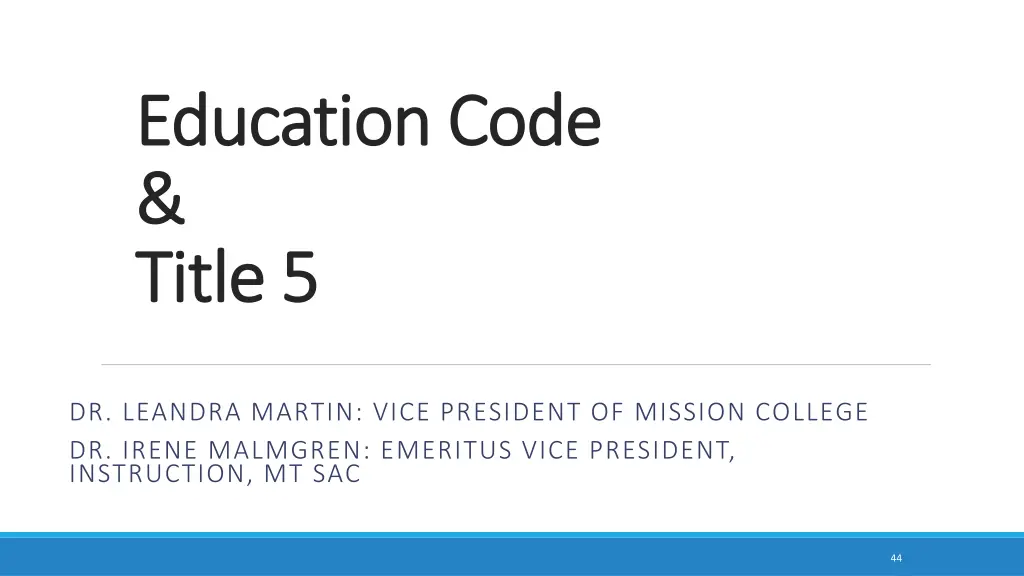 education code education code title 5 title 5