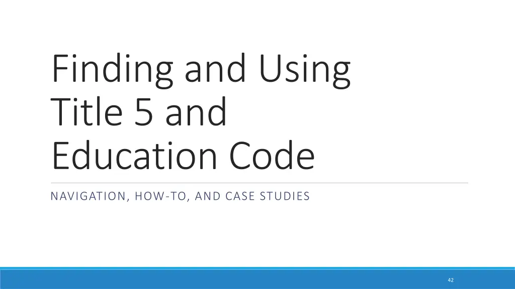finding and using title 5 and education code
