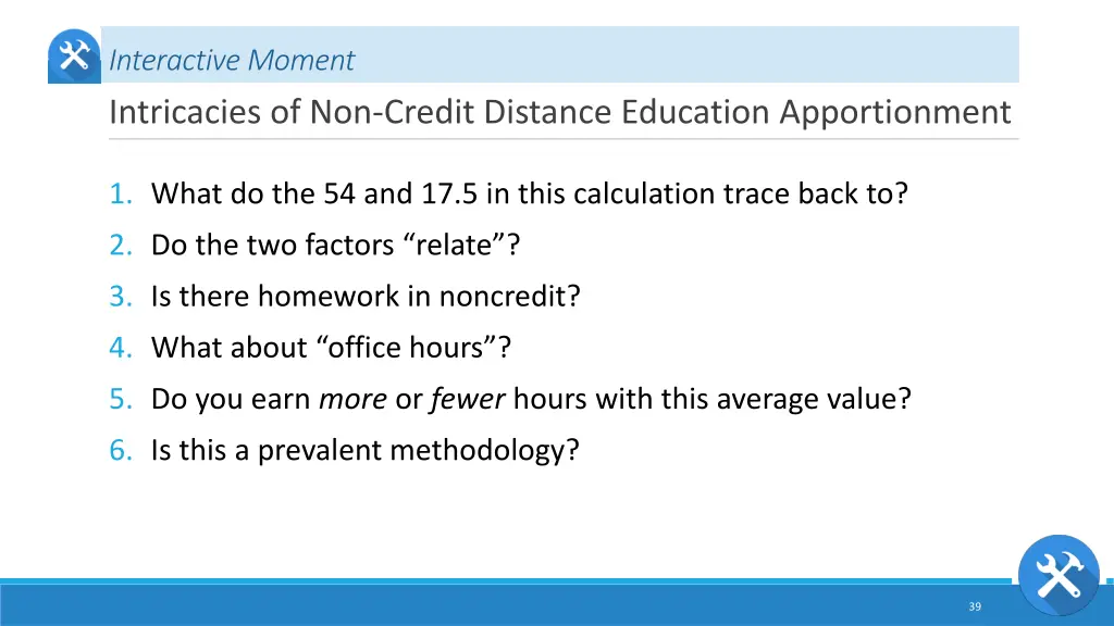 interactive moment intricacies of non credit