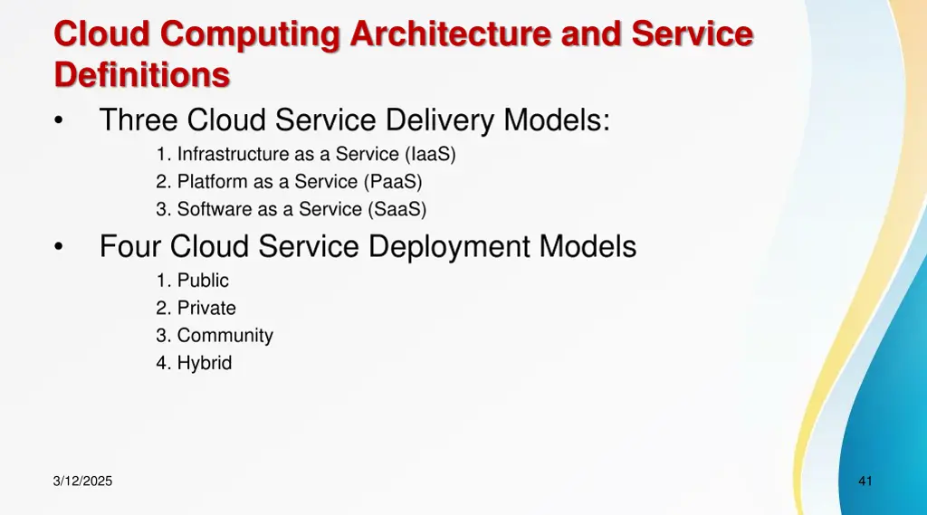 cloud computing architecture and service