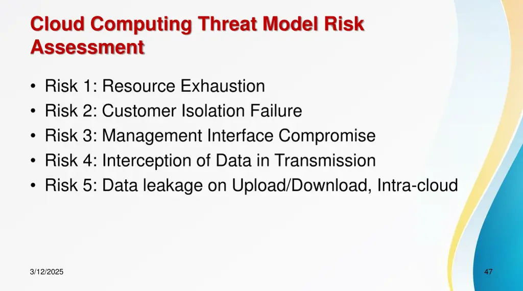 cloud computing threat model risk assessment