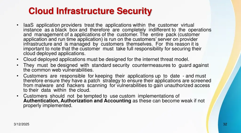 cloud infrastructure security