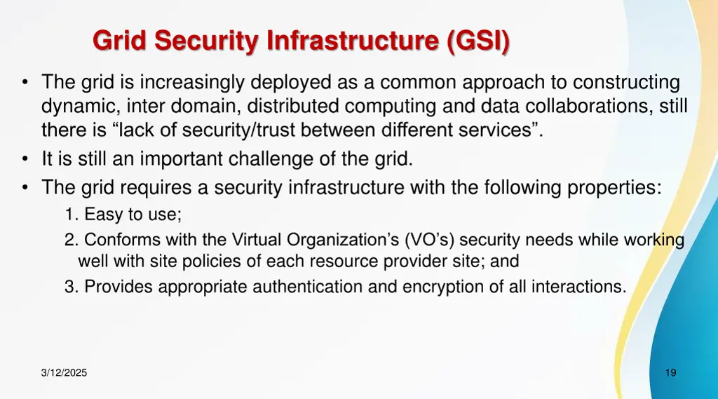 grid security infrastructure gsi