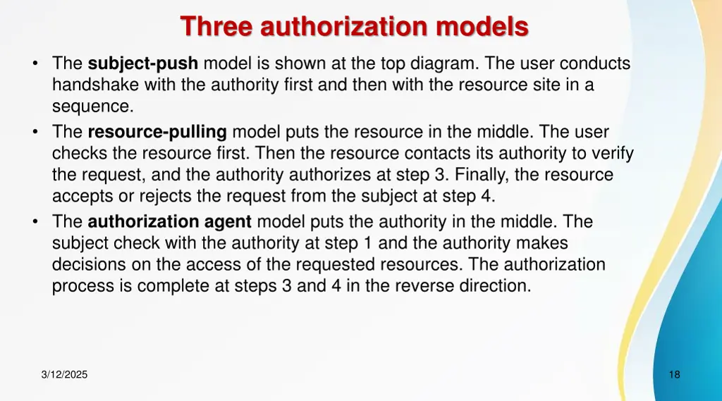 three authorization models 1