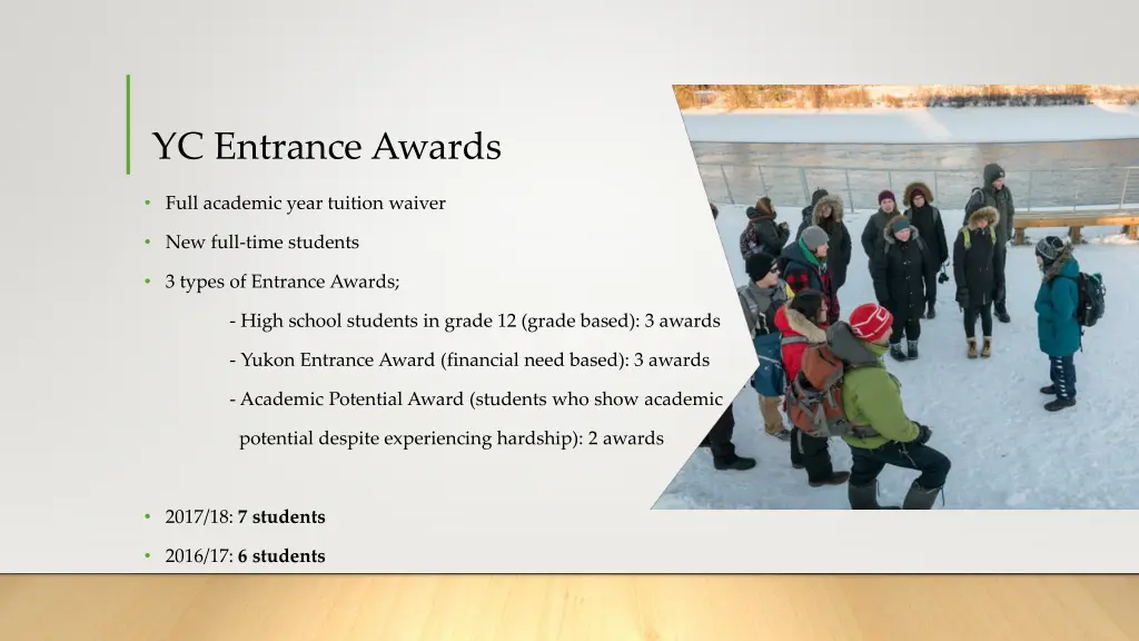 yc entrance awards