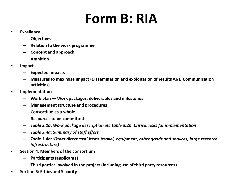 form b ria