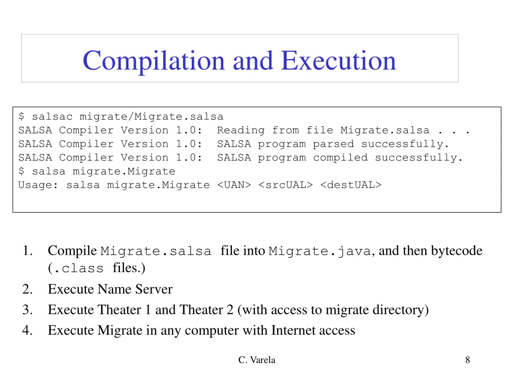 compilation and execution