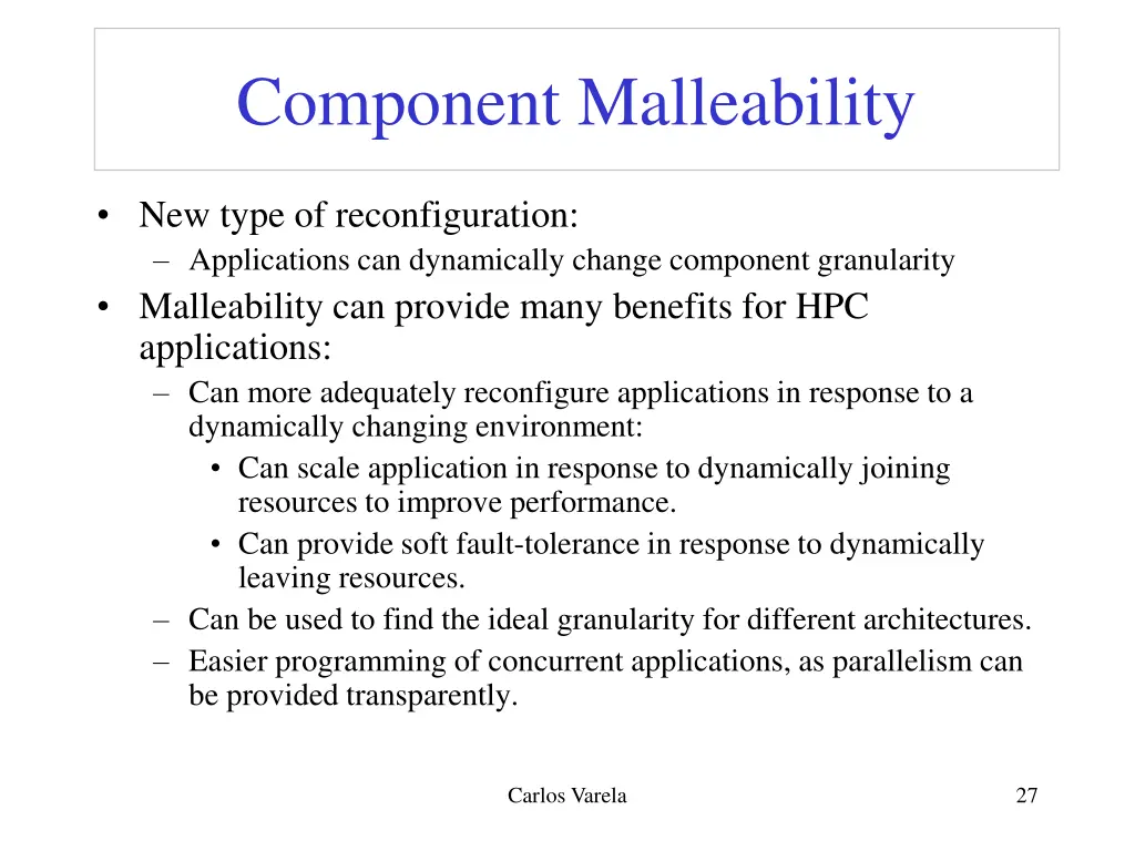 component malleability