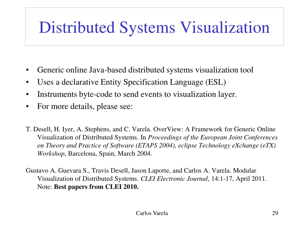 distributed systems visualization