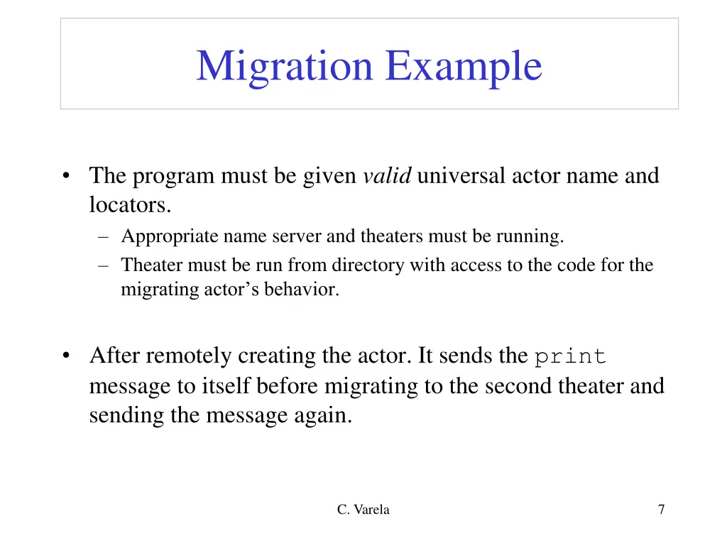 migration example