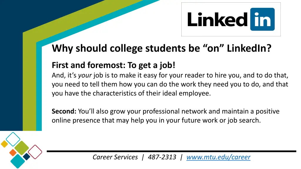 why should college students be on linkedin