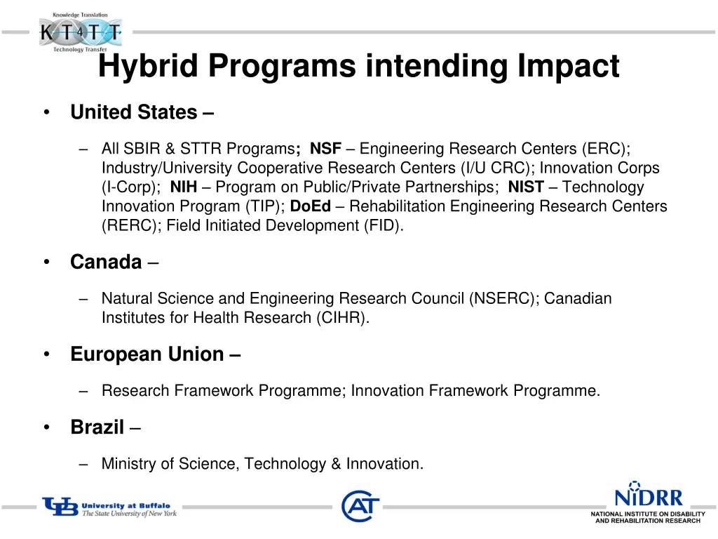 hybrid programs intending impact