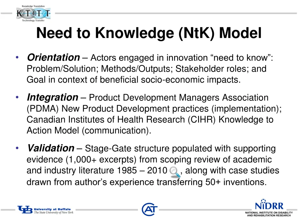 need to knowledge ntk model
