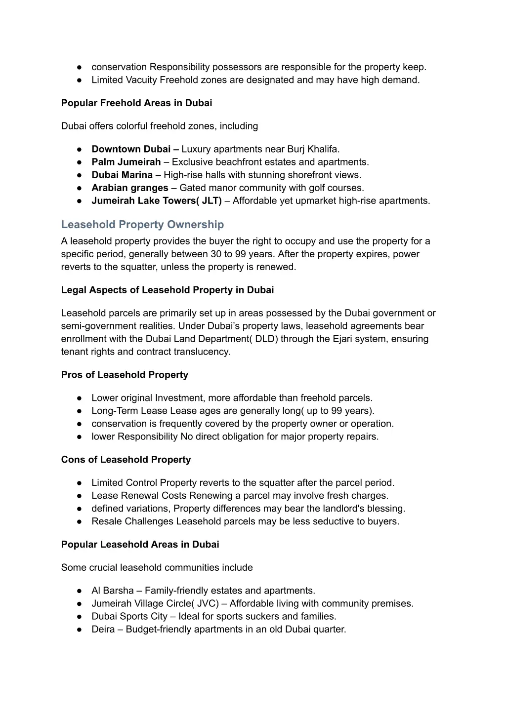 conservation responsibility possessors