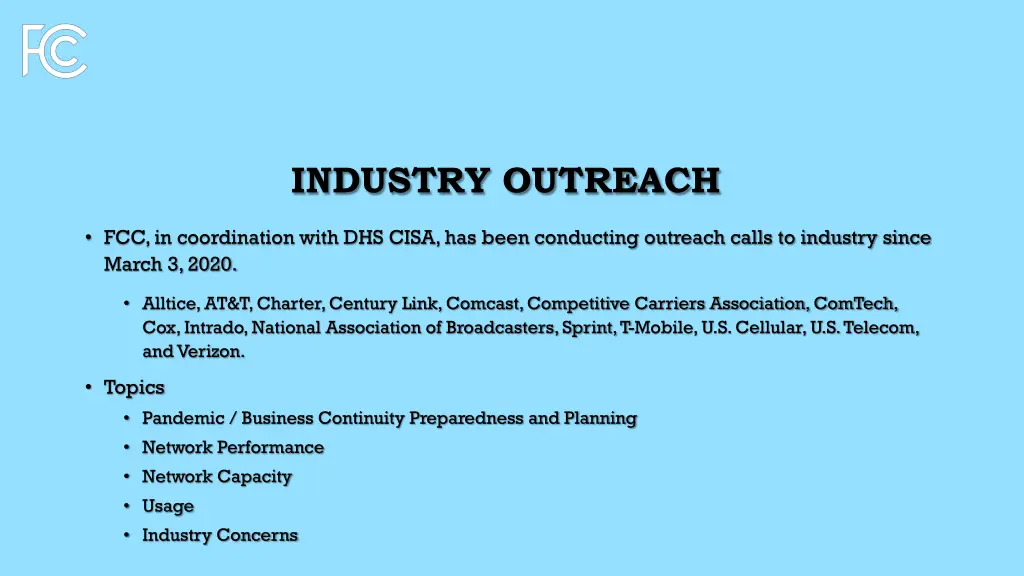 industry outreach