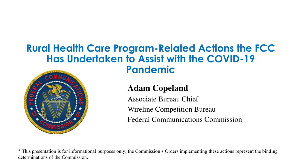 rural health care program related actions