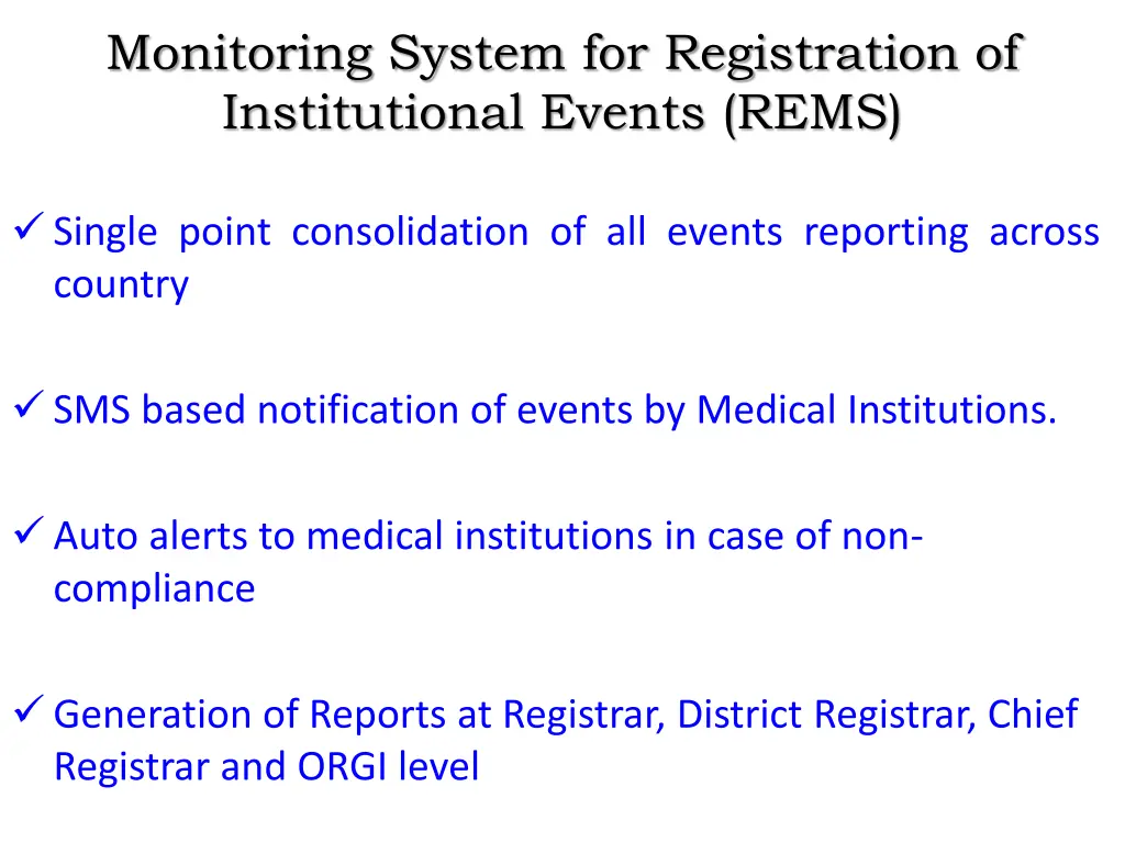 monitoring system for registration 1