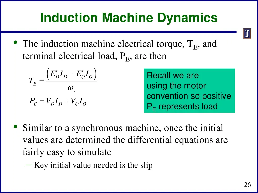 induction machine dynamics 3