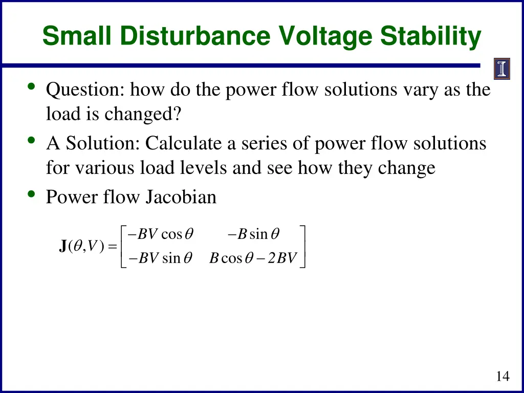 small disturbance voltage stability 1