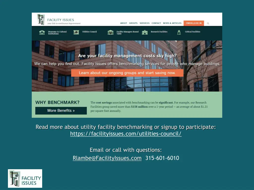 read more about utility facility benchmarking