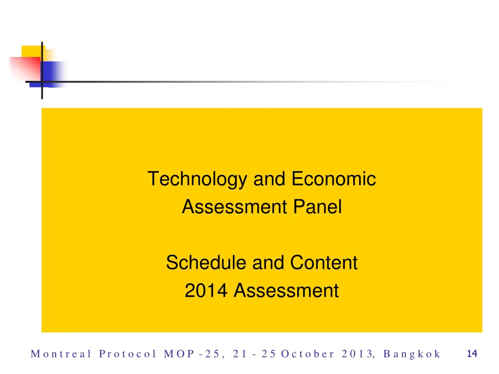 technology and economic assessment panel 1