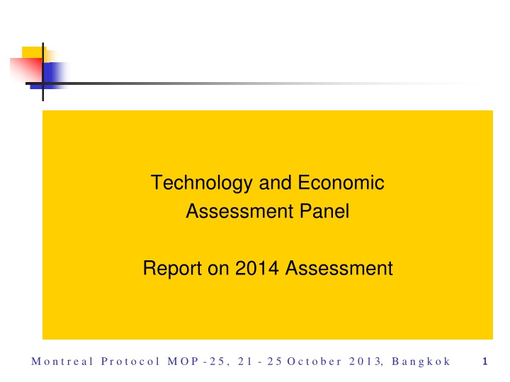 technology and economic assessment panel