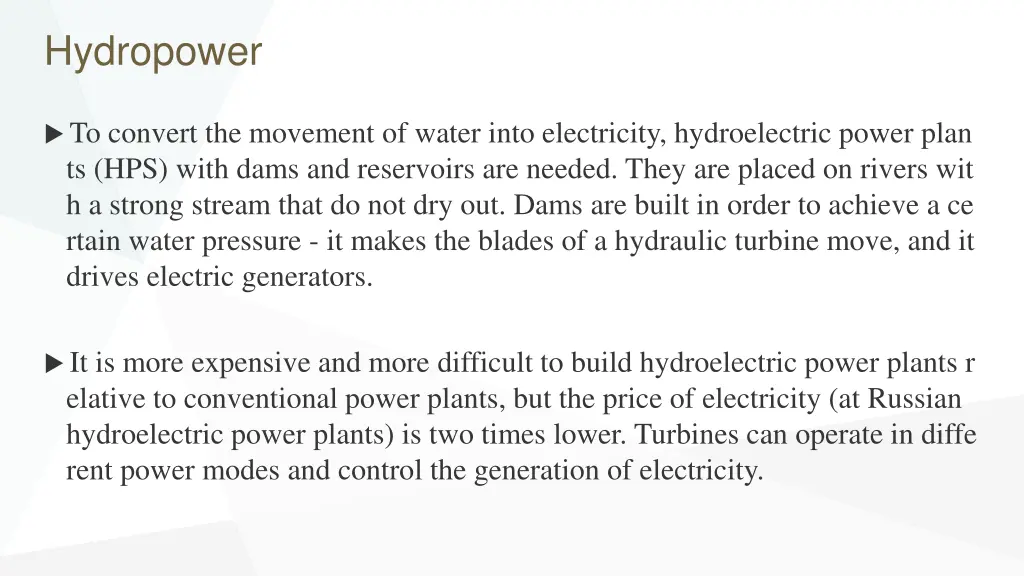 hydropower