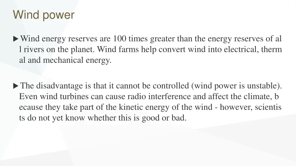 wind power