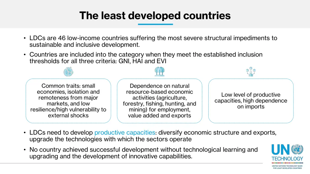 the least developed countries