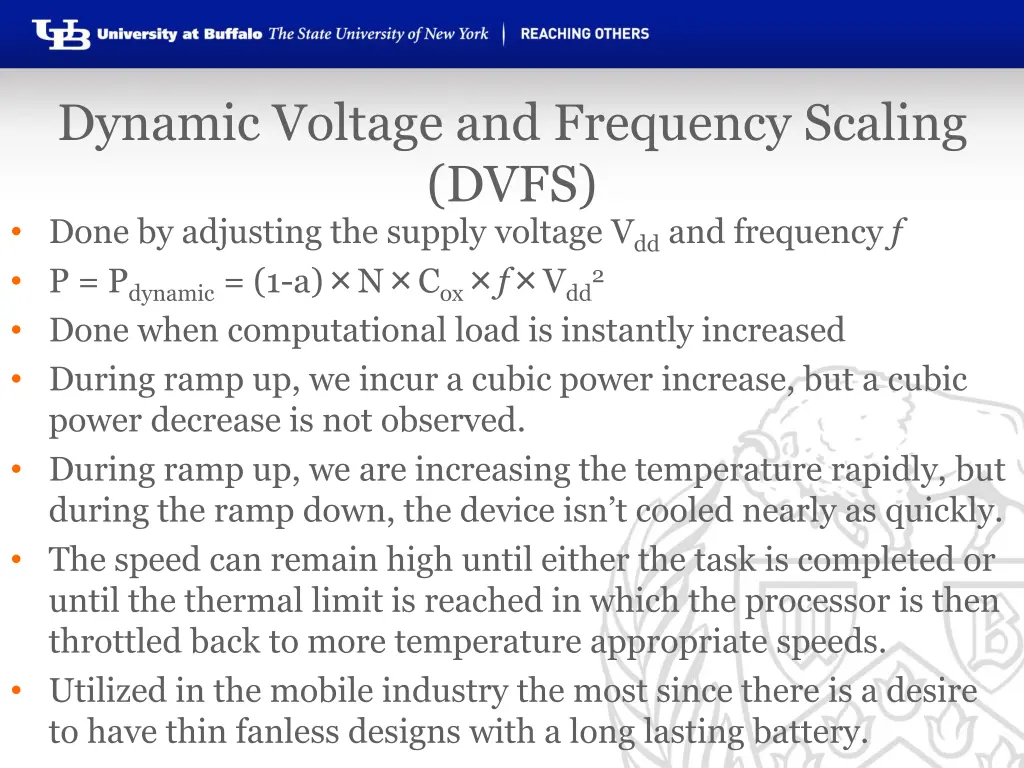 dynamic voltage and frequency scaling dvfs done