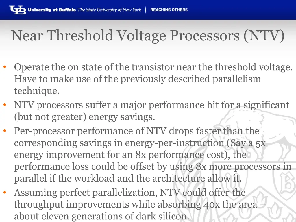 near threshold voltage processors ntv