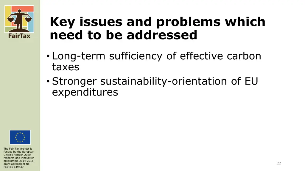 key issues and problems which need to be addressed