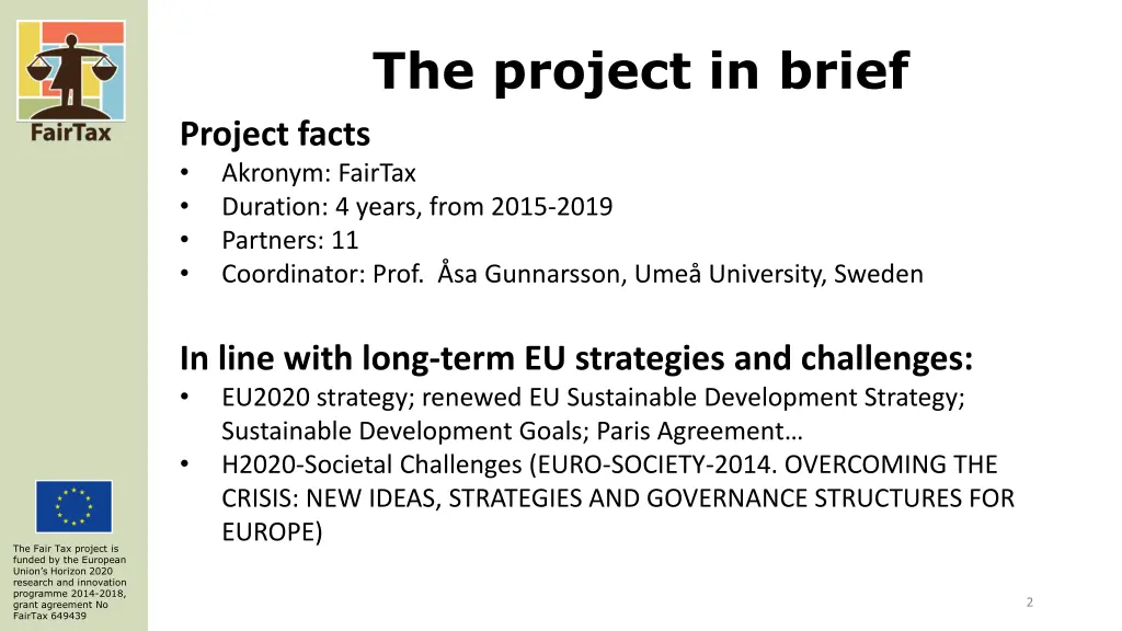 the project in brief