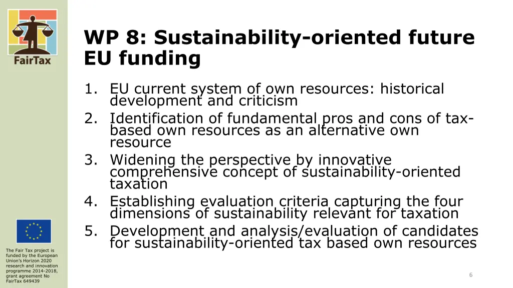 wp 8 sustainability oriented future eu funding