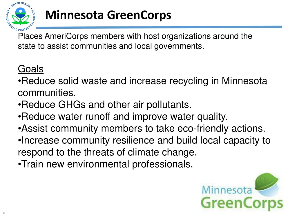 minnesota greencorps