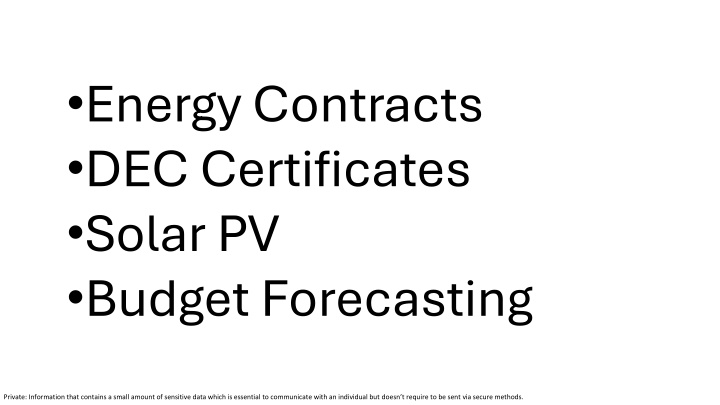 energy contracts dec certificates solar pv budget