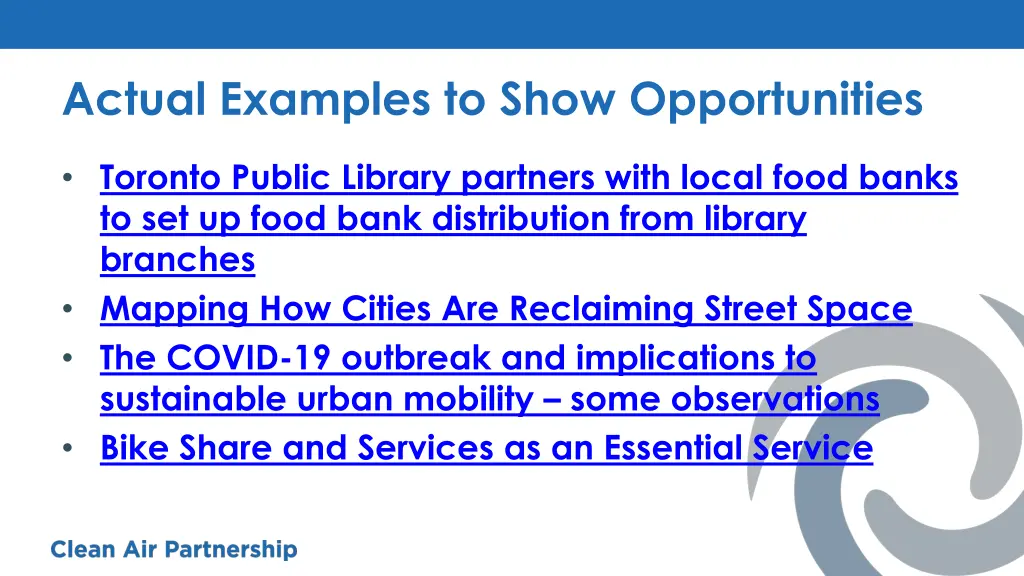 actual examples to show opportunities 2