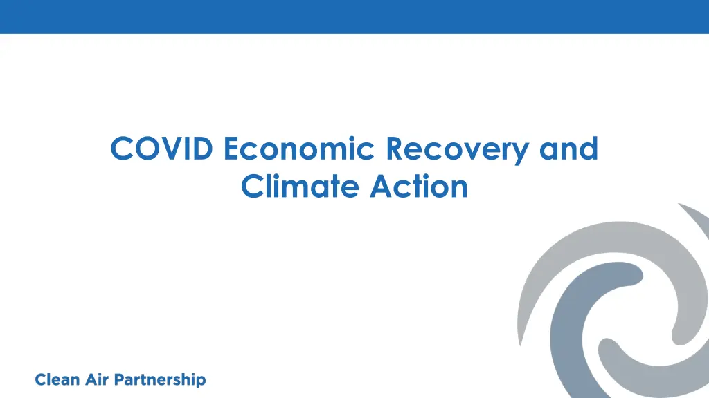 covid economic recovery and climate action