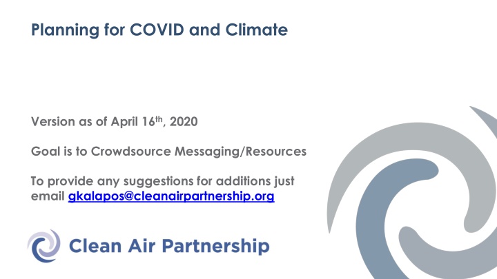 planning for covid and climate