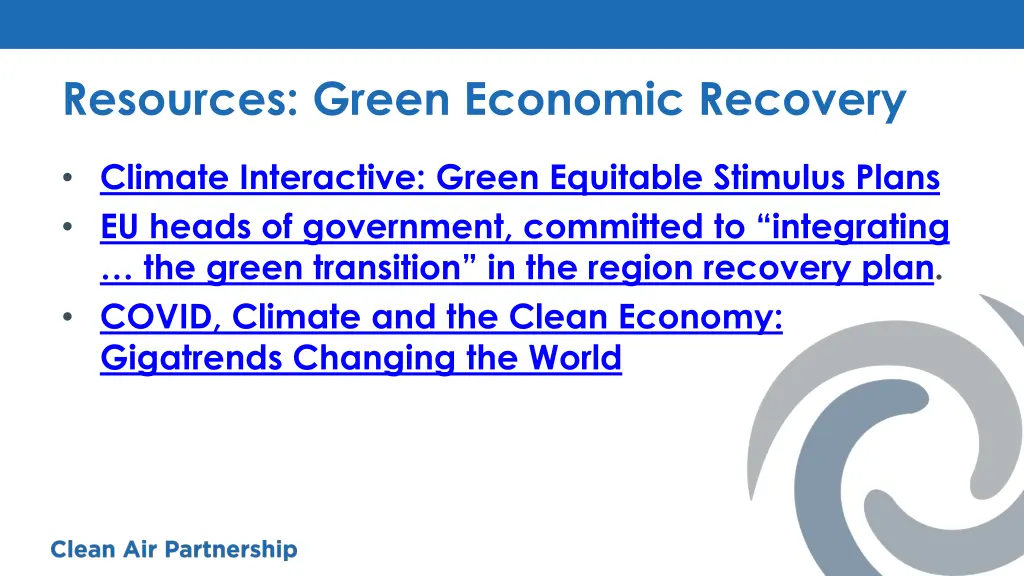 resources green economic recovery