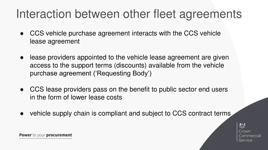 interaction between other fleet agreements