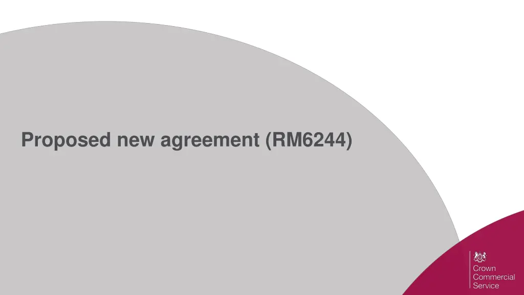 proposed new agreement rm6244