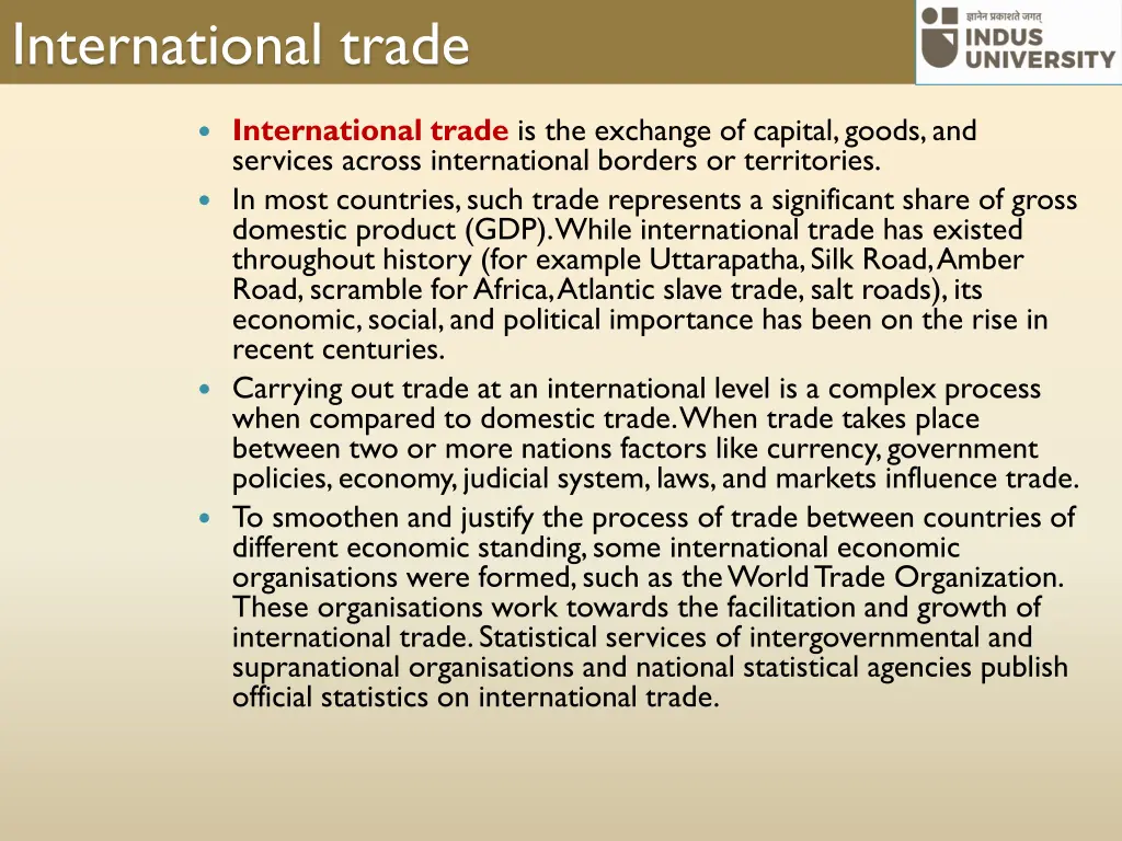 international trade