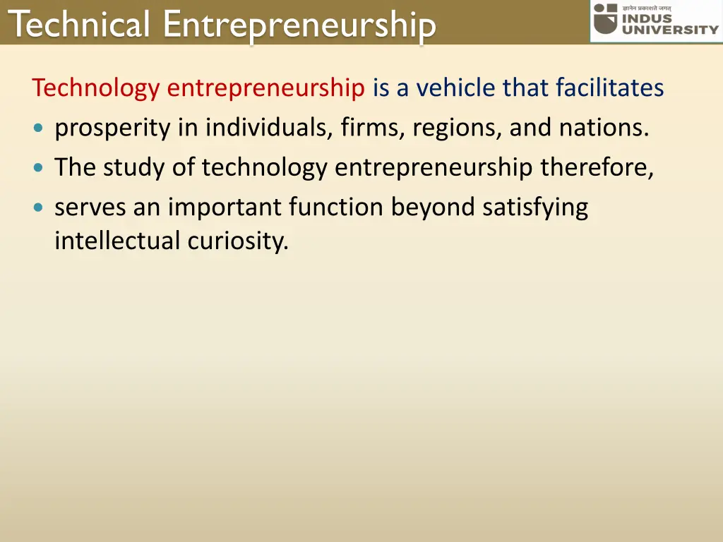 technical entrepreneurship