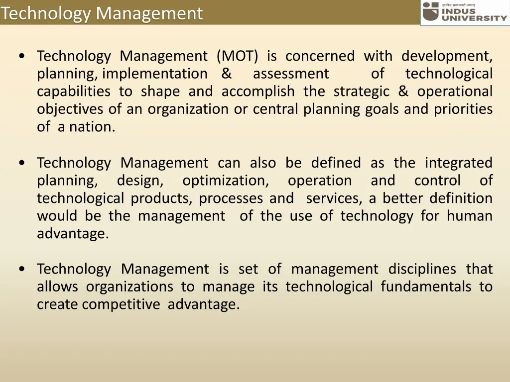 technology management