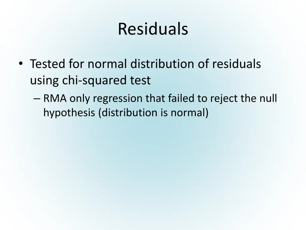 residuals